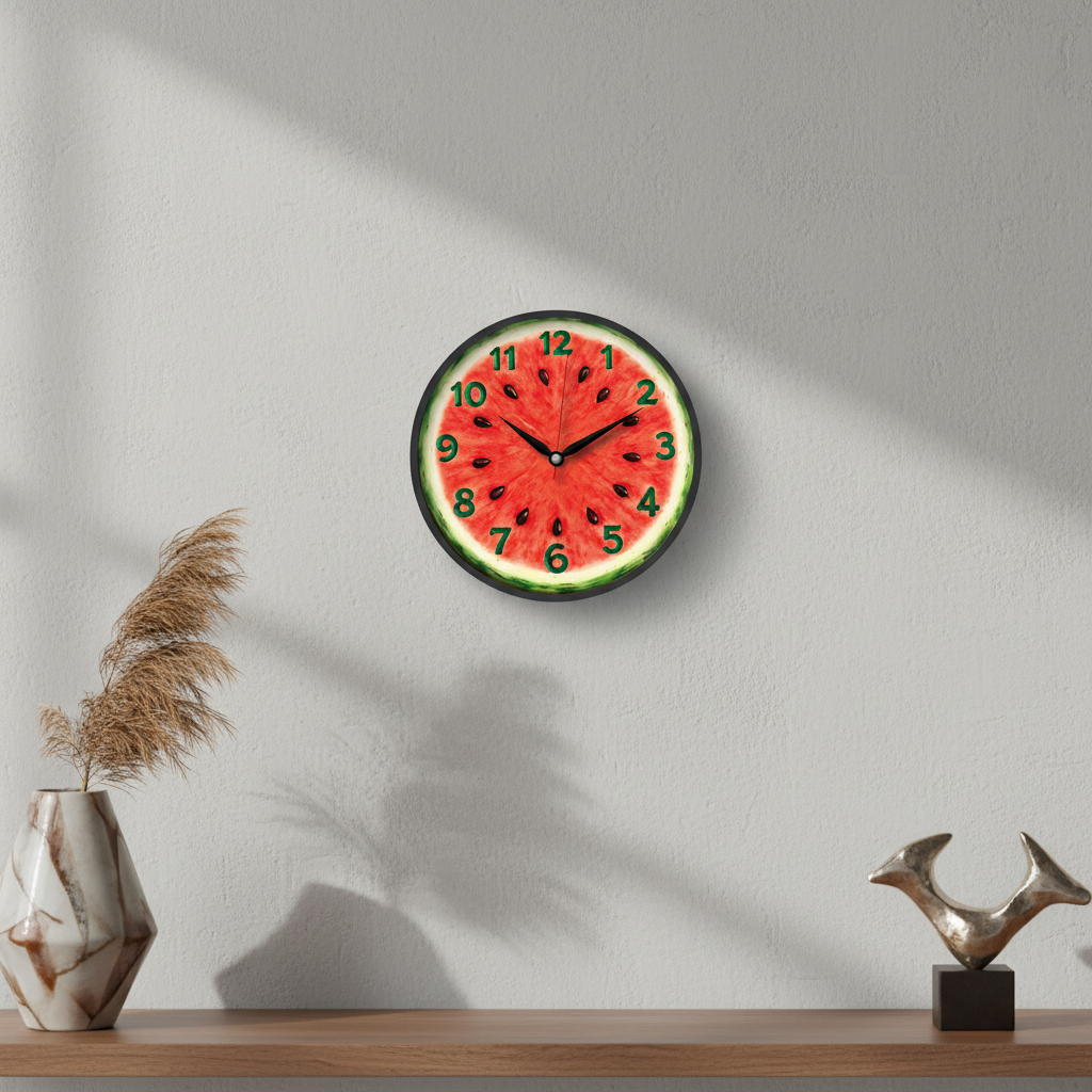 The Clock Factory tcfkitchen Pepperoni Pizza Novelty Analog Wall Clock - Decor 7