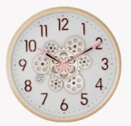 capital Decorative Wall Clock with Visible Gears, Gold Frame - capital - Wall Clock - ["Modern", "Industrial Style", "Analog" - Image 1