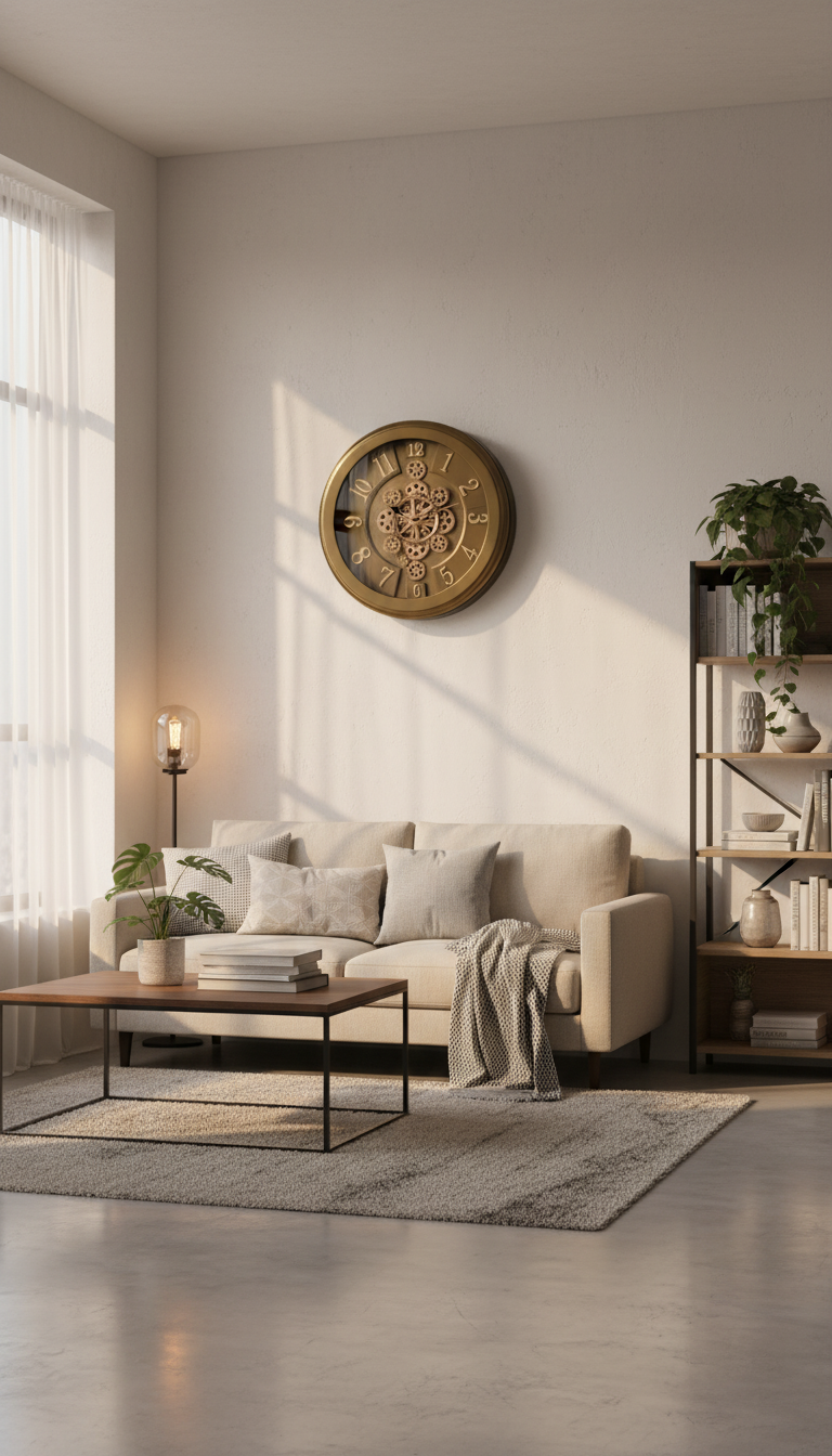 Sapna 3551 Industrial Steampunk Wall Clock with Visible Gears, Copper Finish - Decor 10