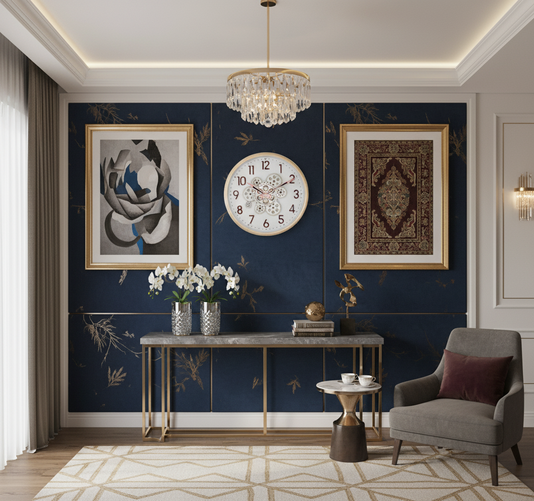 capital Decorative Wall Clock with Visible Gears, Gold Frame - capital - Wall Clock - ["Modern", "Industrial Style", "Analog" - Image 3