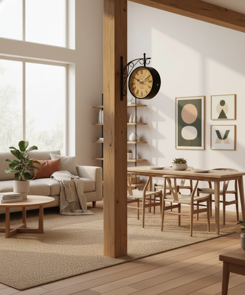 The Clock Factory VictoriaStationClock Double-Sided Vintage Wrought Iron Wall Clock - The clock Factory - Double Sided Clocks - ["Vintage", "Home Decor", "Double-Sided" - Image 7