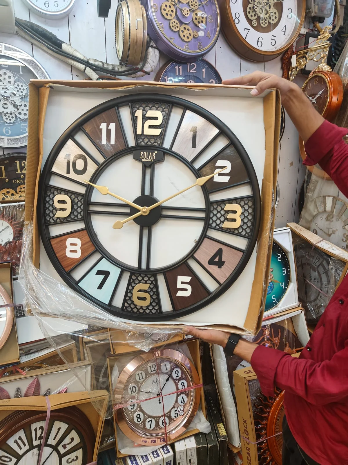 Solar SQ34 Modern Wall Clock - Solar - Wall Clock 24 inch - Wall Clock, Modern Clock, Large Wall Clock - Image 5