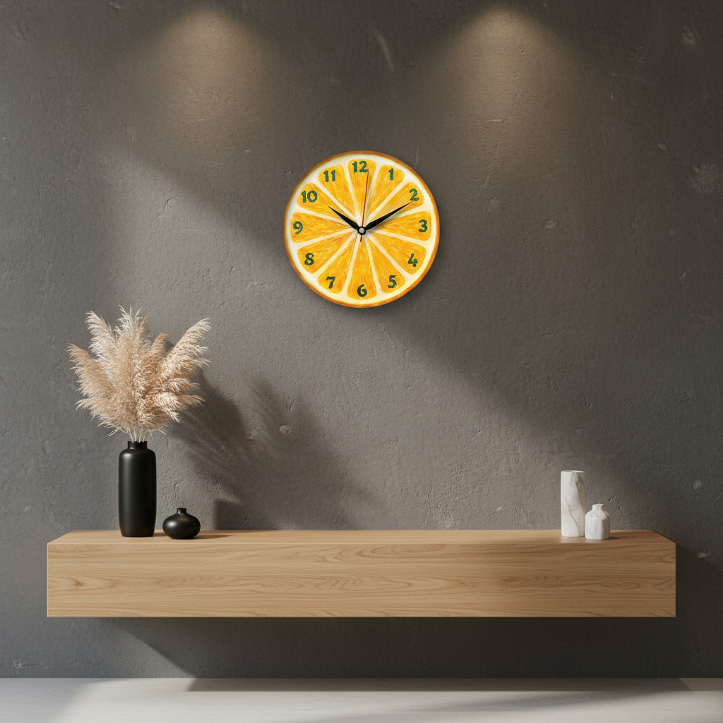 The Clock Factory tcfkitchen Pepperoni Pizza Novelty Analog Wall Clock lifestyle 5