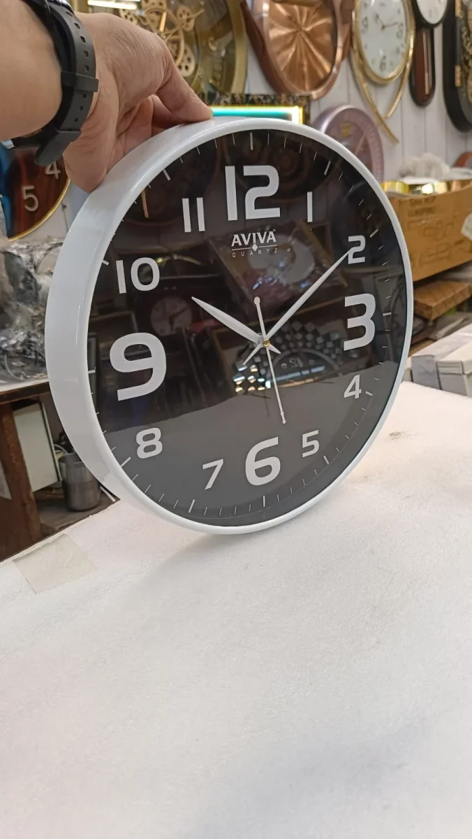 Aviva 039 black - Aviva 039-black - Premium Wall Clock 