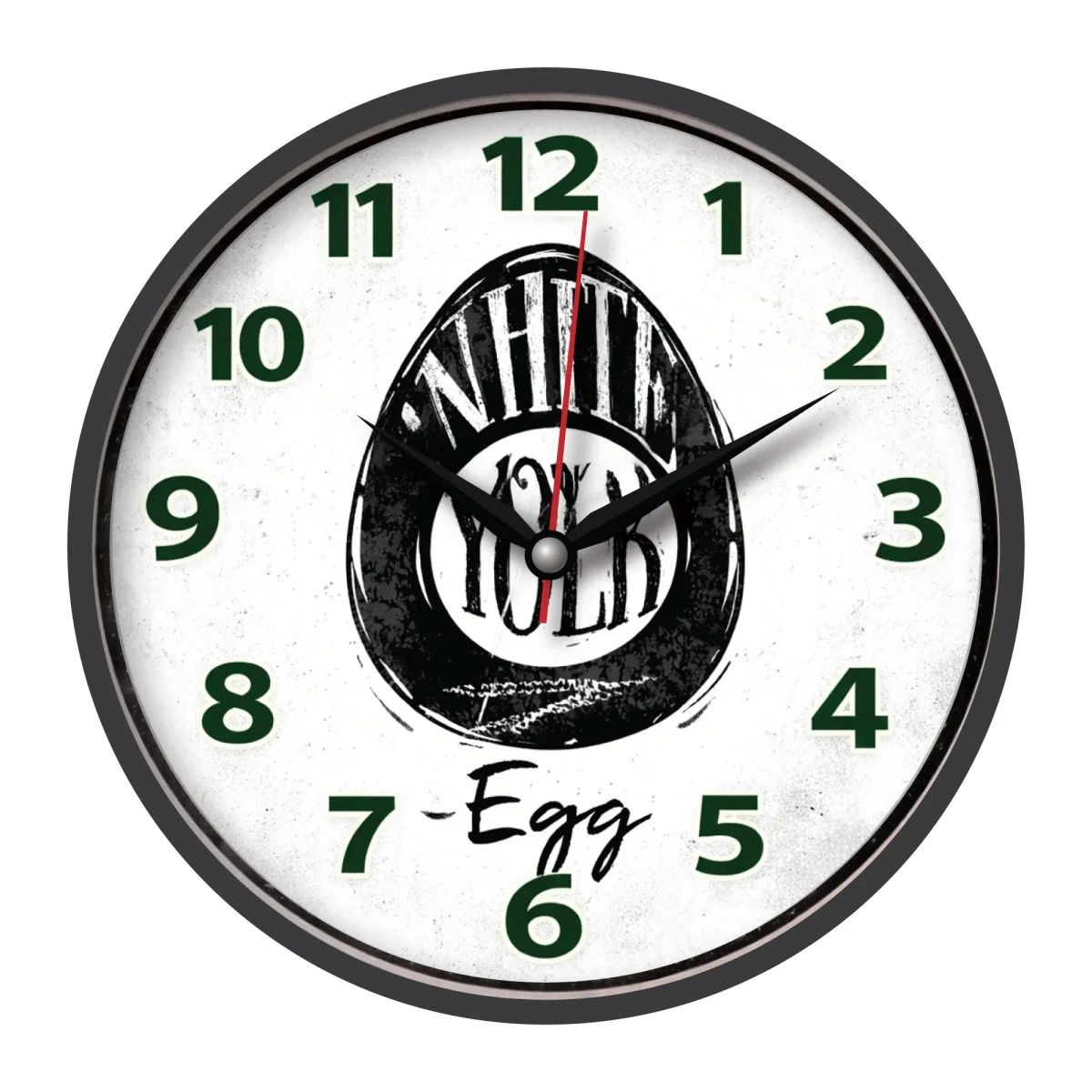 The clock Factory tcfkitchen2 'White Yolk Egg' Novelty Kitchen Wall Clock - The clock Factory - Wall Clock - ["Novelty Kitchen", "Kitchen Decor", "Silent Movement" - Image 3