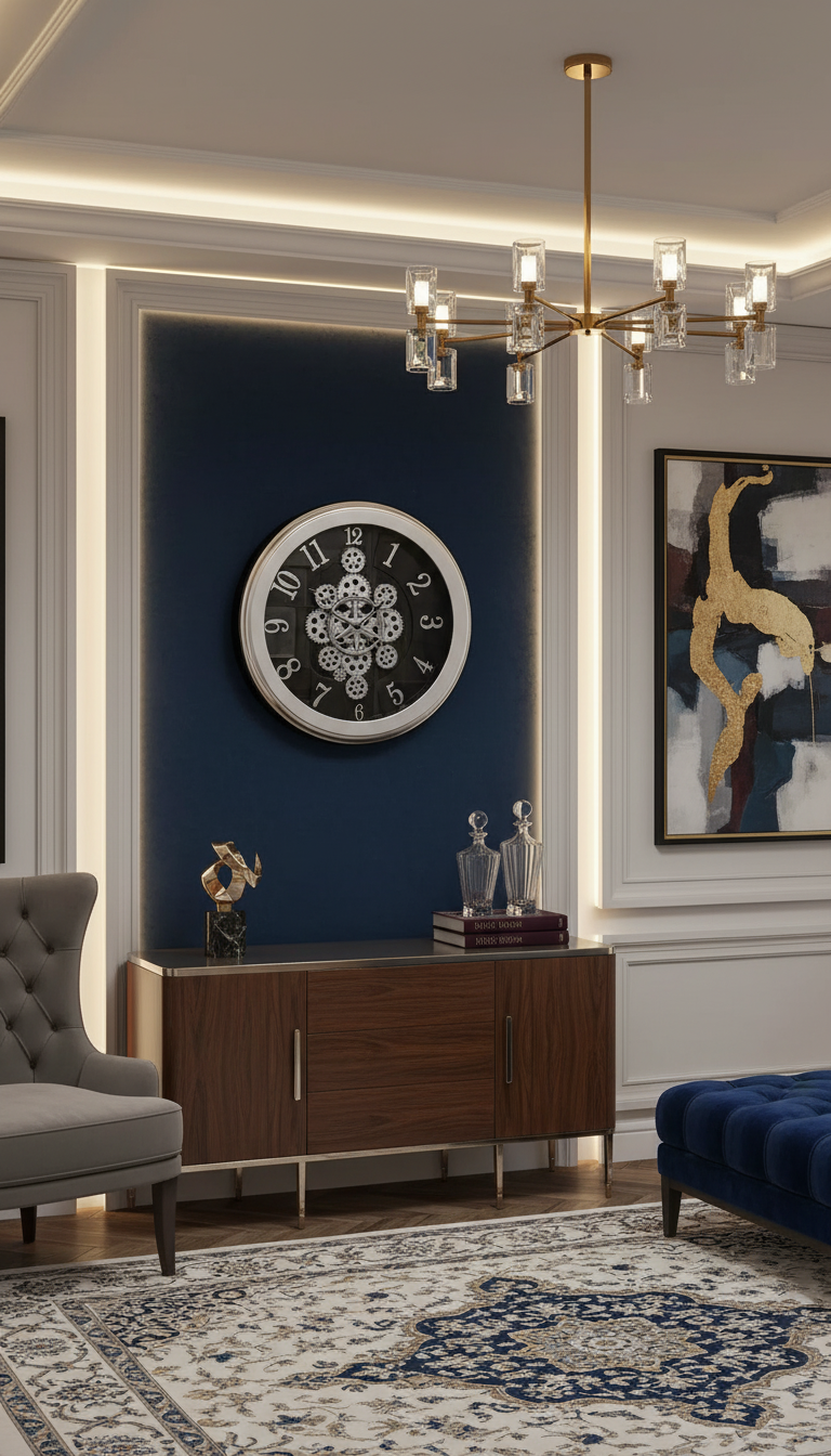 Sapna 3551 Industrial Steampunk Wall Clock with Visible Gears, Copper Finish - Decor 8