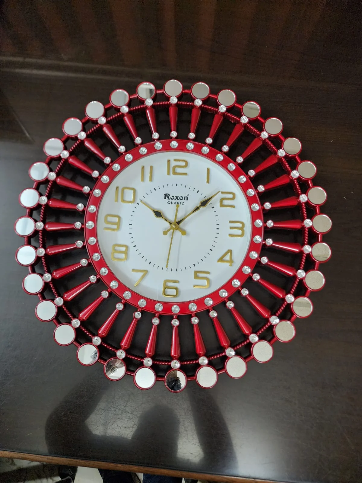 Roxon 999 Gold Mirror Wall Clock - Roxon - Wall Clock 20 inch - Wall Clock, Gold Clock, Mirror Clock - Image 5