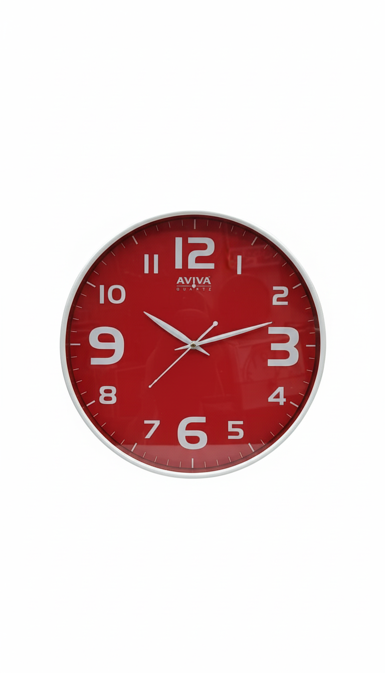 Aviva 039 black - Aviva 039-red - Premium Wall Clock 