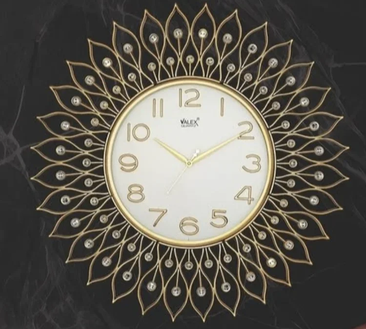 Valex 161 Decorative Gold Crystal Sunburst Wall Clock