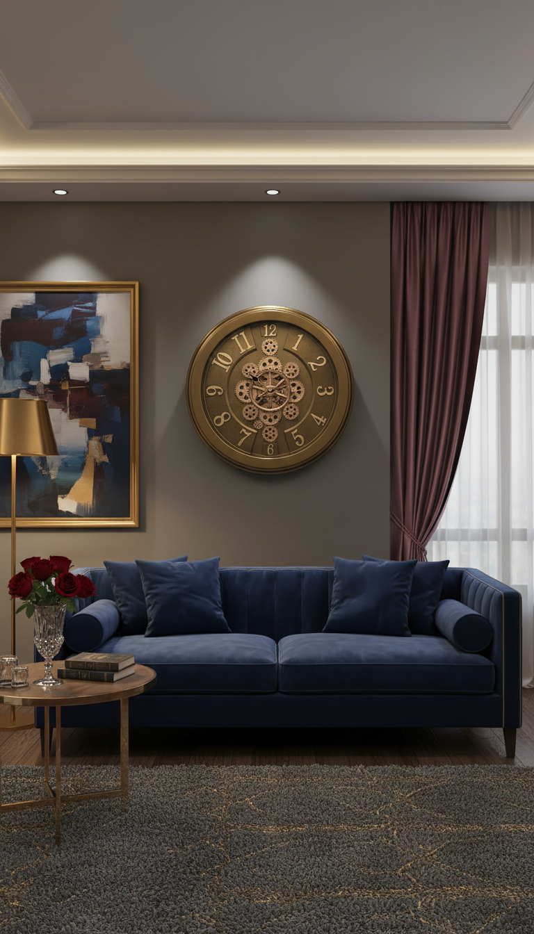 Sapna 3551 Industrial Steampunk Wall Clock with Visible Gears, Copper Finish - Decor 11