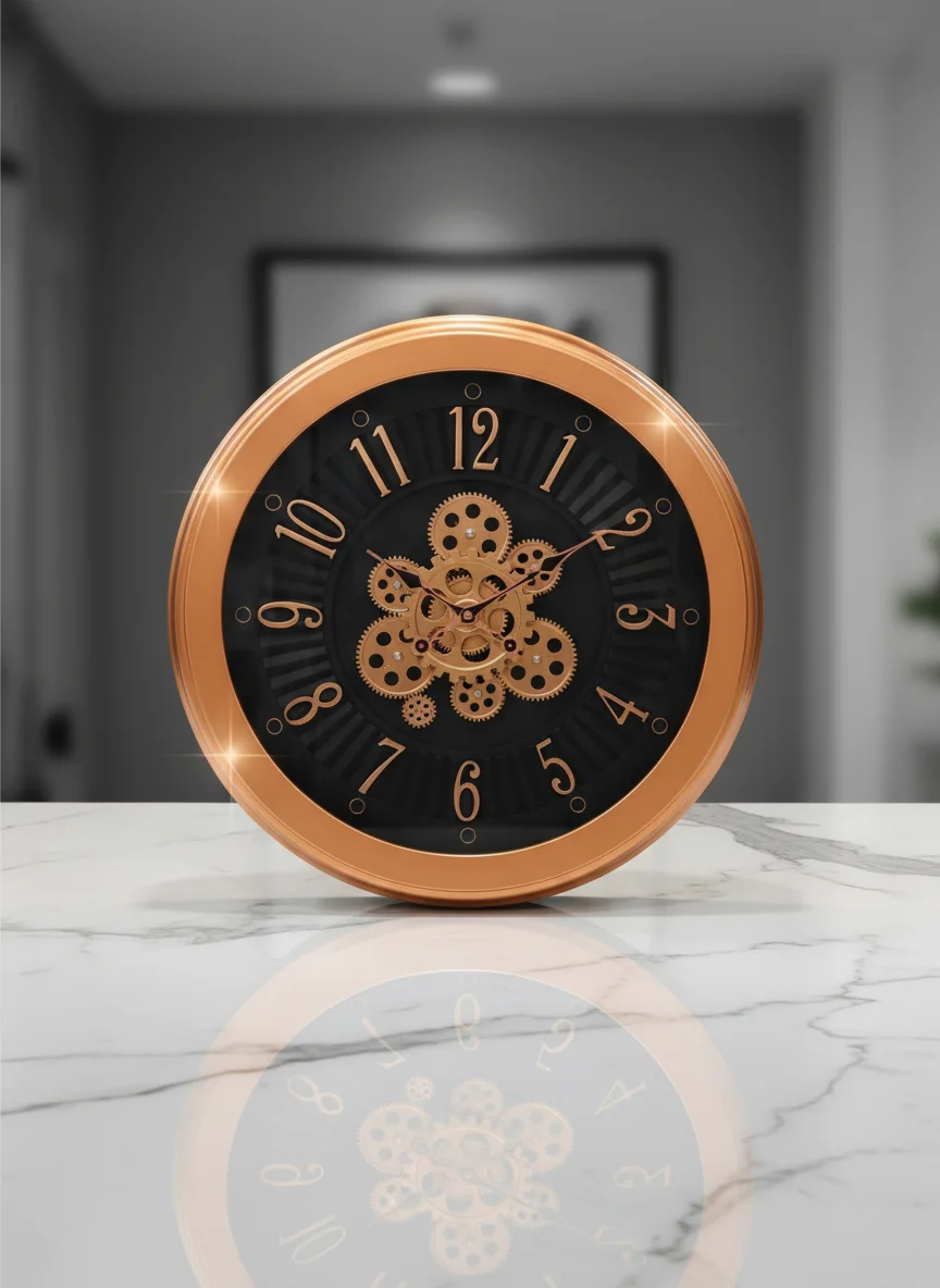 Sapna 3321 Copper Gear Wall Clock