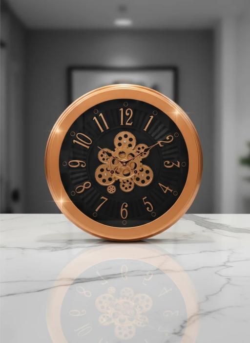 Sapna 3321 Copper Gear Wall Clock - Sapna 3321 - Premium Wall Clock 20 inch