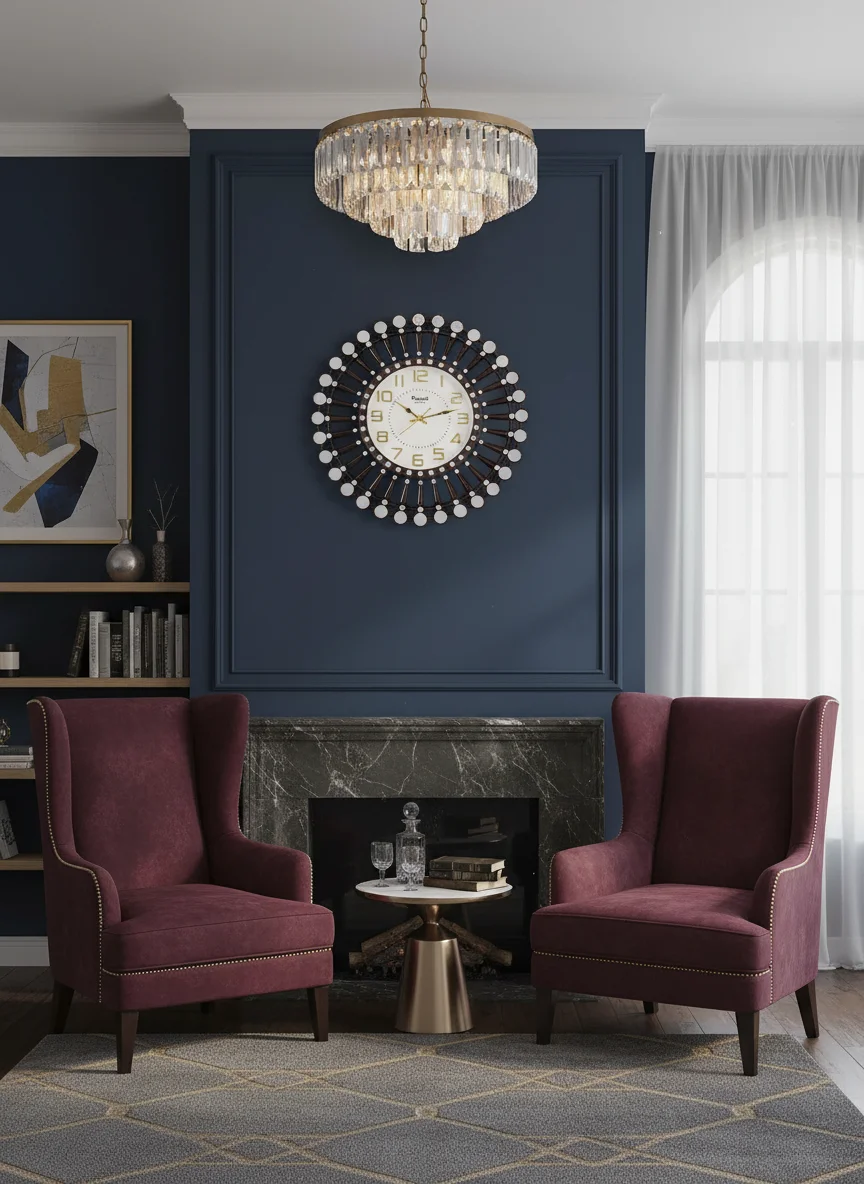 Roxon 999 Gold Mirror Wall Clock - Roxon - Wall Clock 20 inch - Wall Clock, Gold Clock, Mirror Clock - Image 4