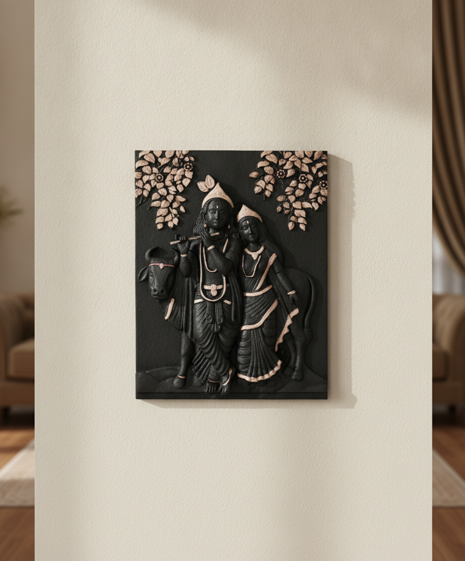 Capital Radha Krishna MediumGray Wall Art lifestyle 4
