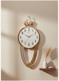 Elegant Rose Gold Wall Clock with Crystal Swan Embellishment - The clock Factory - Wall Clock 33 inch - Wall Clock,  Rose Gold Clock,  Crystal Embellished - Image 7