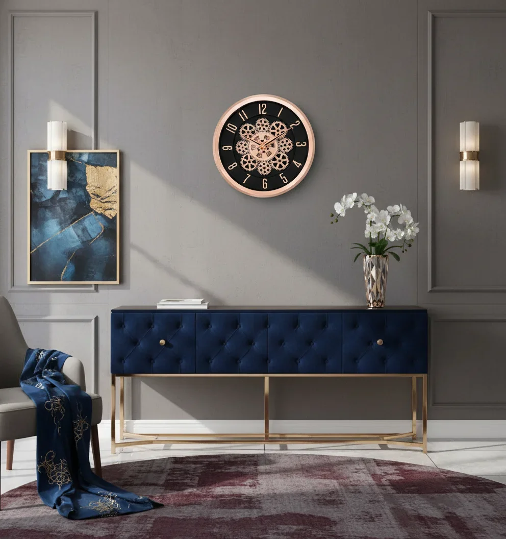 Industrial Chic Rose Gold Gear Wall Clock by Capital - Decor 2