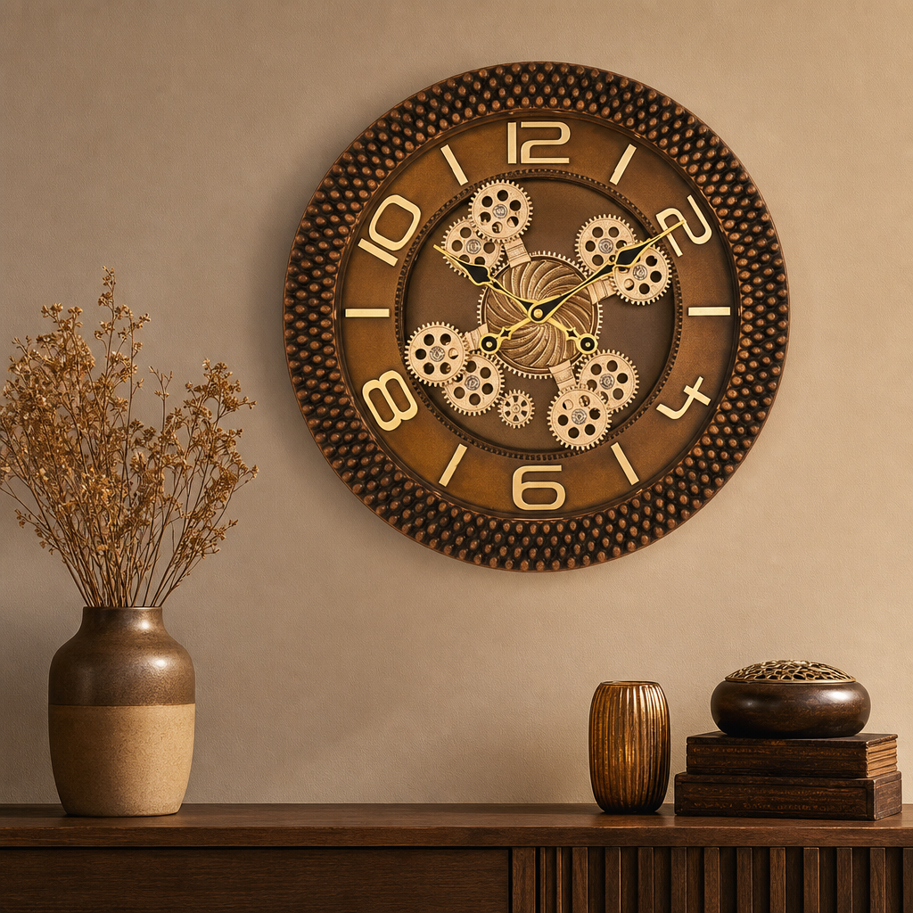 Sapna 3621 Decorative Gear Wall Clock - Decor 3