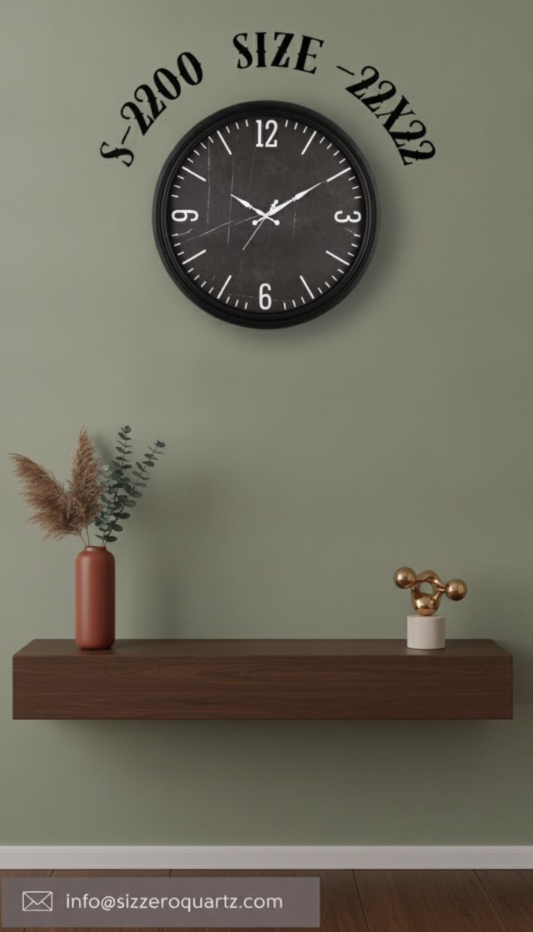 Sizzero 2200-LightWood Modern Wall Clock 22x22 lifestyle 5