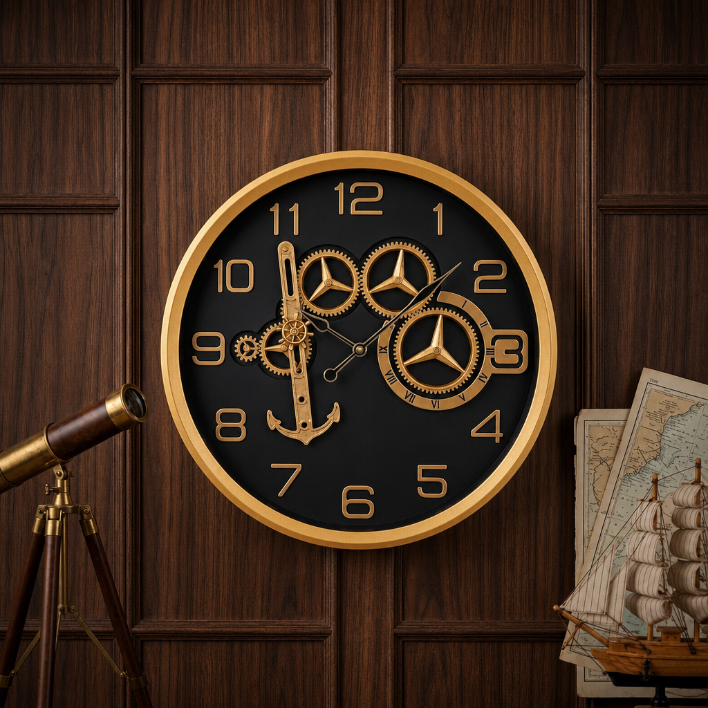 SkyZZer 017-EmeraldGreen Steampunk Nautical Wall Clock - Decor 6