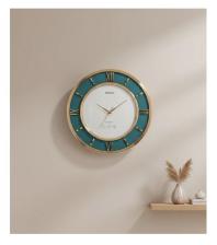 The clock Factory SP 751 F -ROSE-GOLD - The clock Factory - Wall Clock 16 inch - Wall Clock, Oval Design, Teal Decor - Image 7