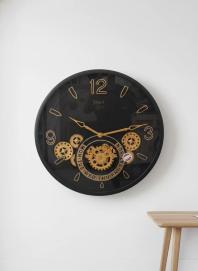 Sizzero 1810-BLACK - Sizzero - Wall Clock 18 inch - Wall Clock,  Modern Decor,  Industrial Style - Image 7