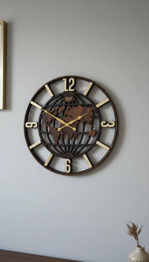 Solar SQ35-WOODEN - Solar SQ35-WOODEN - Premium Wall Clock 20 inch