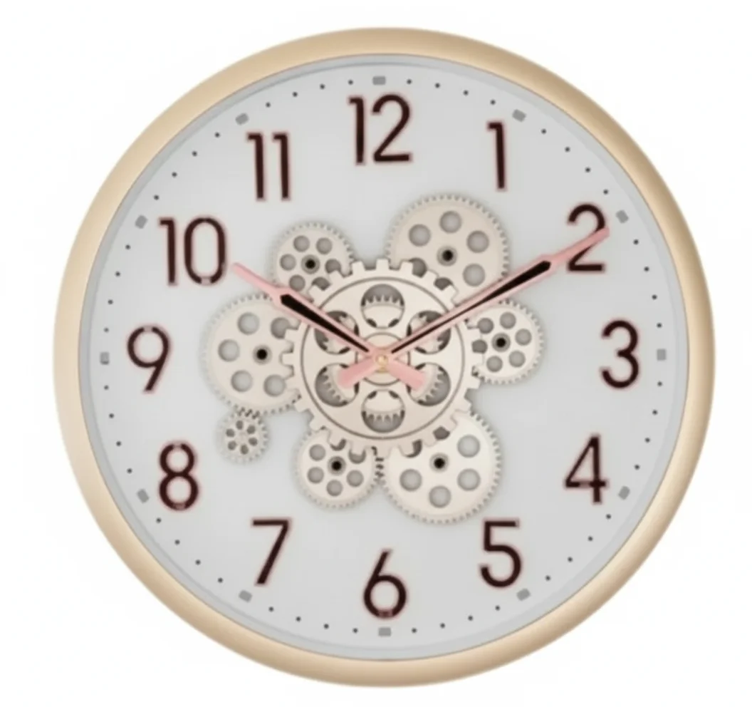 capital Decorative Wall Clock with Visible Gears, Gold Frame - capital - Wall Clock - ["Modern", "Industrial Style", "Analog" - Image 6
