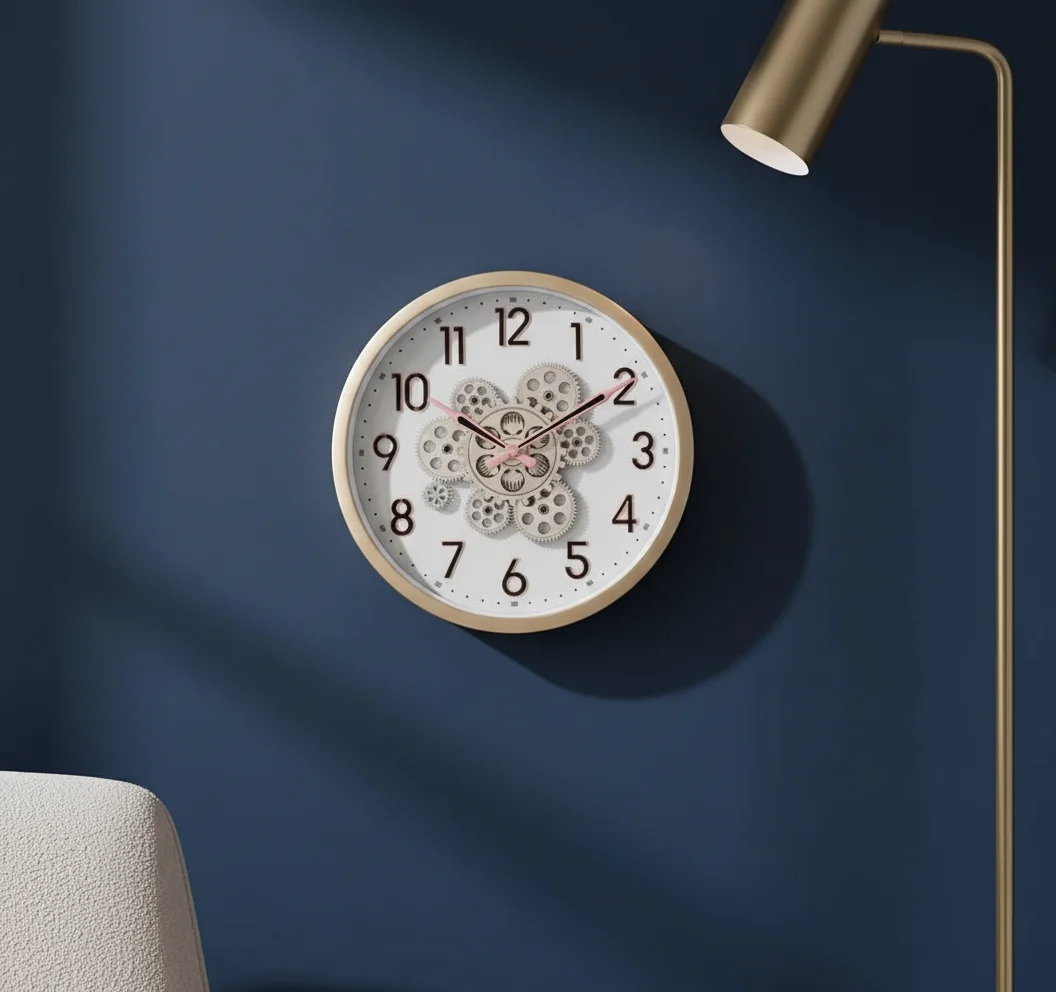 capital Decorative Wall Clock with Visible Gears, Gold Frame - capital - Wall Clock - ["Modern", "Industrial Style", "Analog" - Image 5