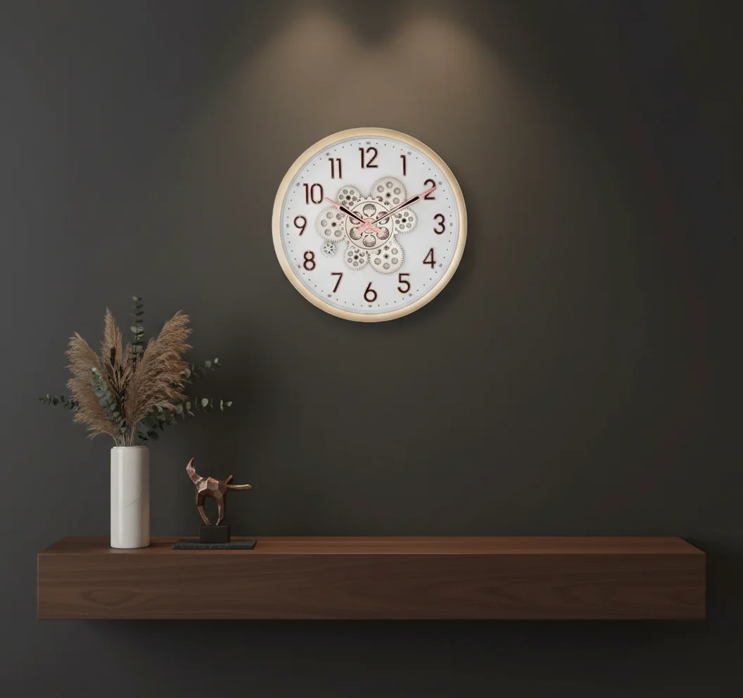 capital Decorative Wall Clock with Visible Gears, Gold Frame - capital - Wall Clock - ["Modern", "Industrial Style", "Analog" - Image 4