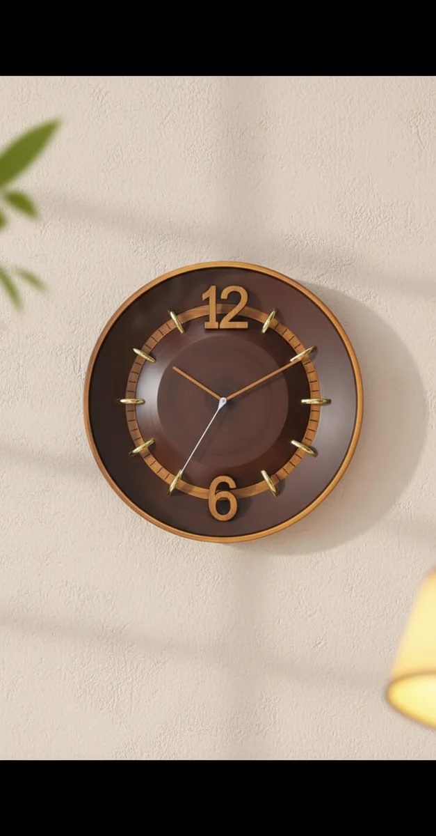 Sizzero 1806 Bronze Wall Clock - Modern Elegance