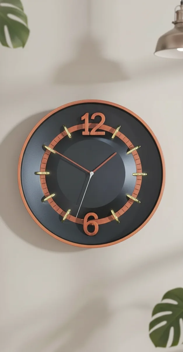 Sizzero 1806 Bronze Wall Clock - Modern Elegance