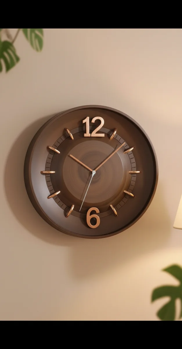 Sizzero 1806 Bronze Wall Clock - Modern Elegance