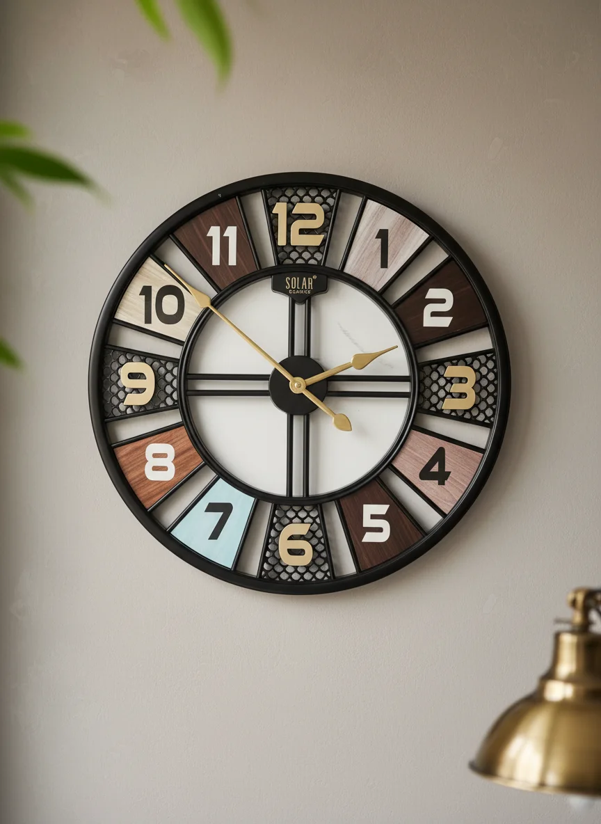 Solar SQ34 Modern Wall Clock