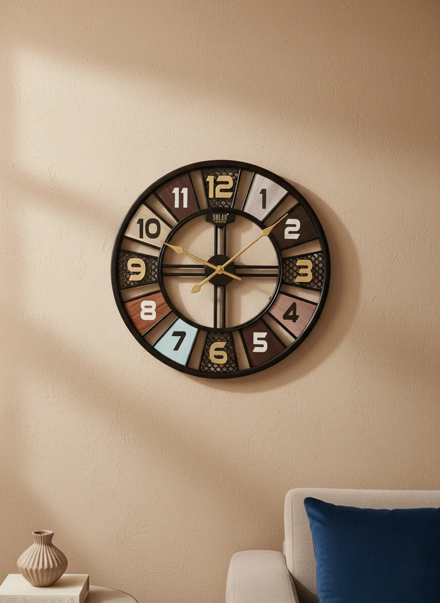 Solar SQ34 Modern Wall Clock - Solar - Wall Clock 24 inch - Wall Clock, Modern Clock, Large Wall Clock - Image 9