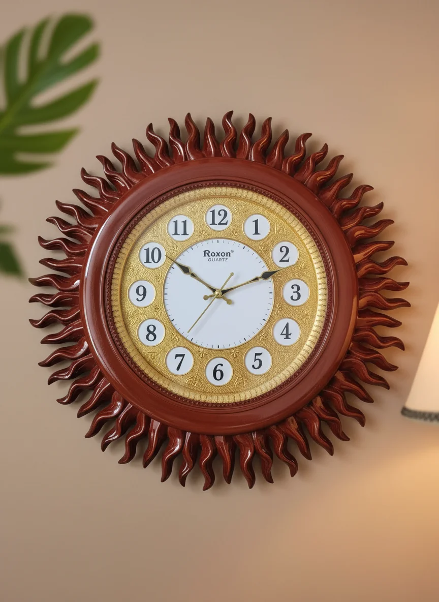 Roxon Sunburst Wall Clock - Elegant Home Decor