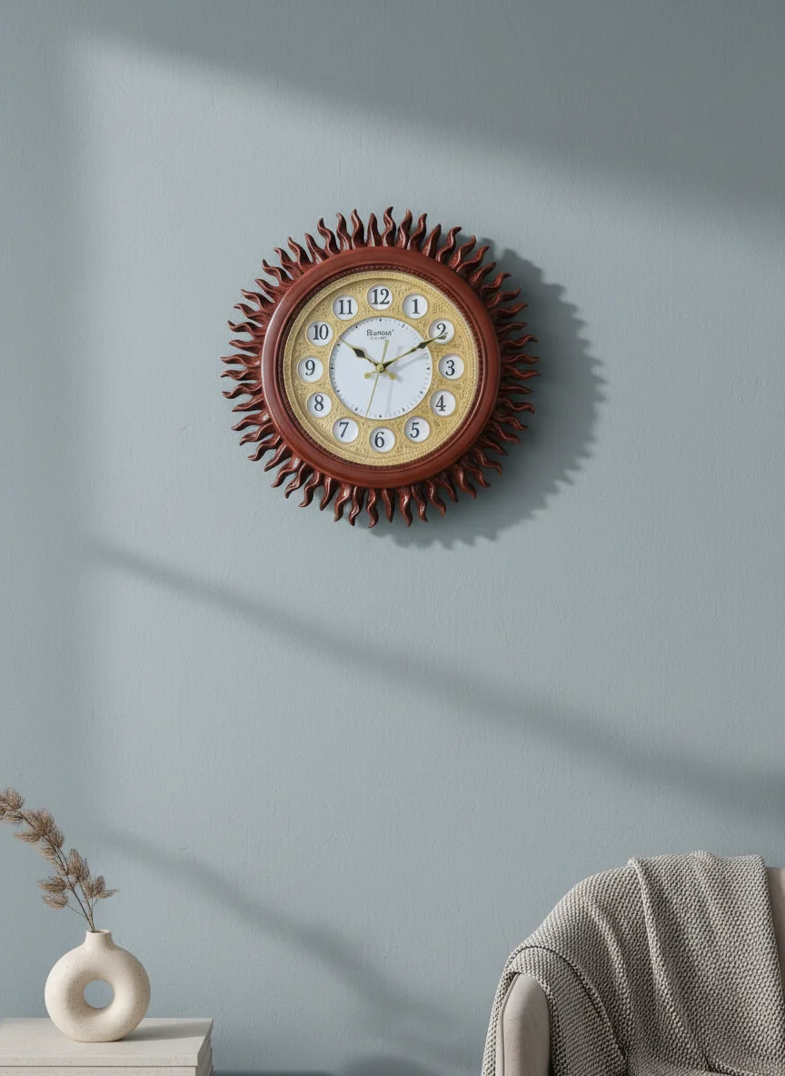 Roxon 110 Sunburst Wall Clock - Roxon - Wall Clock 17 inch - Wall Clock,  Sunburst Clock,  Roxon - Image 8