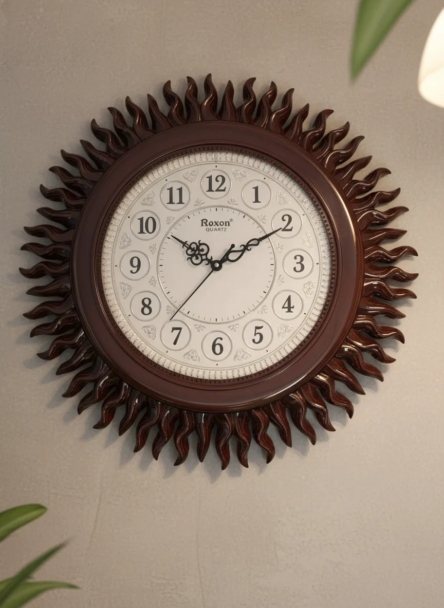Roxon Sunburst Wall Clock - Elegant Home Decor
