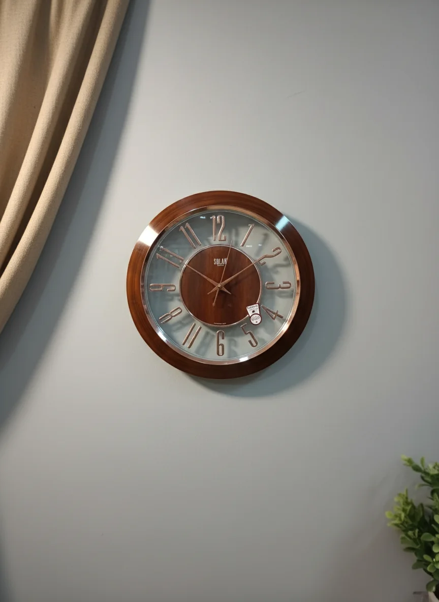 Solar SQ63 Rose Gold Wall Clock - Solar - Wall Clock 16 inch - Wall Clock,  Rose Gold,  Modern Clock - Image 9