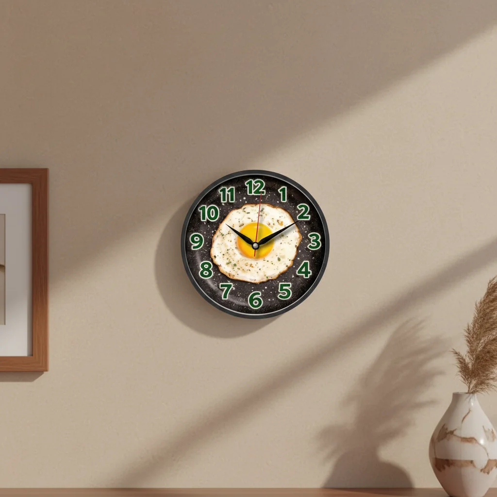 The clock Factory tcfkitchen Fried Egg Kitchen Wall Clock - The clock Factory - Wall Clock - ["Novelty", "Kitchen Decor", "Analog" - Image 7