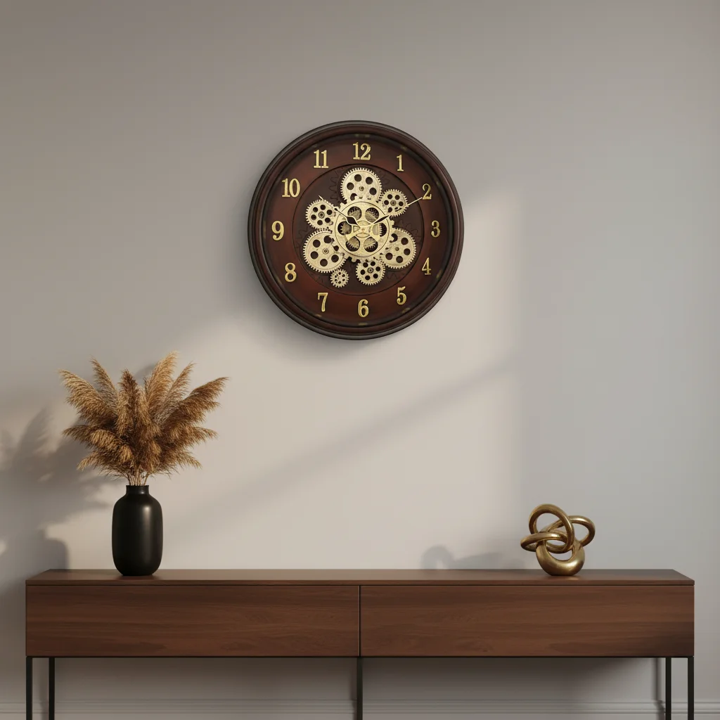 Matiz 1487 Vintage Industrial Wall Clock with Exposed Gears - The clock Factory - Wall Clock  - ["Vintage", "Industrial", "Exposed Gears" - Image 7