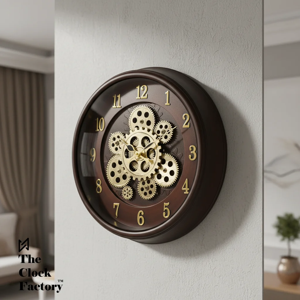Matiz 1487 Vintage Industrial Wall Clock with Exposed Gears - The clock Factory - Wall Clock  - ["Vintage", "Industrial", "Exposed Gears" - Image 6