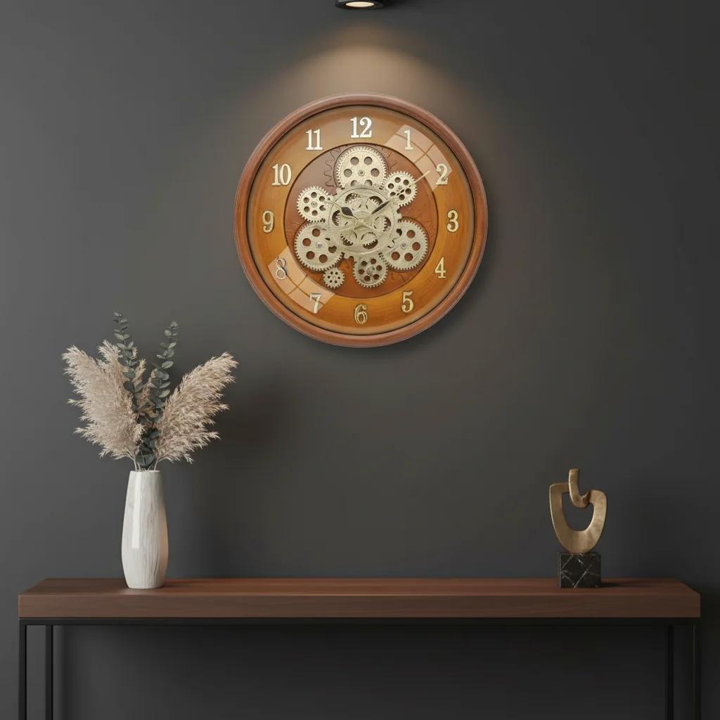 Matiz 1487 16-inch Industrial Steampunk Wall Clock with Exposed Gears - The clock Factory - Wall Clock - ["Industrial Steampunk", "Home Decor", "Exposed Gear Mechanism" - Image 7