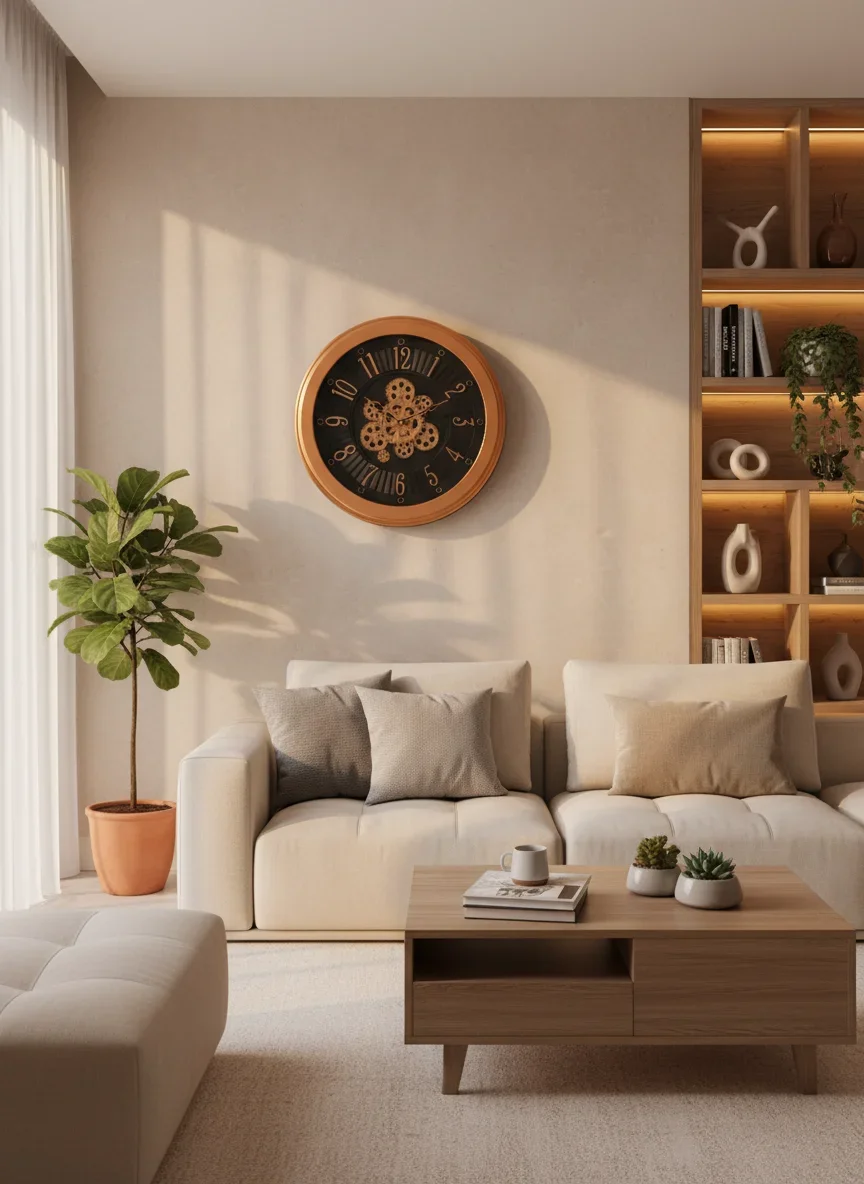 Sapna 3321 Copper Gear Wall Clock - Sapna - Wall Clock 20 inch - Wall Clock, Gear Clock, Steampunk Clock - Image 3