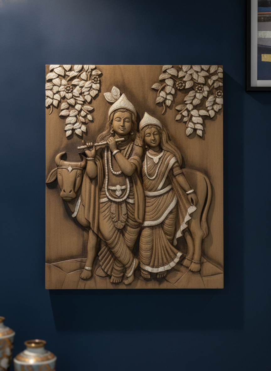 Capital Radha Krishna MediumGray Wall Art - Decor 9