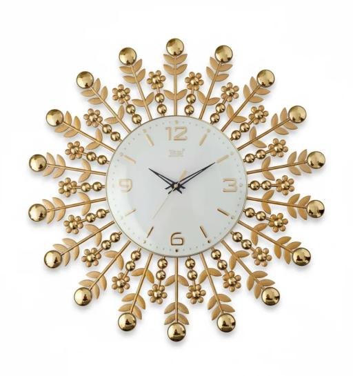 Theo 5151 Gold Metal Wall Clock key highlights