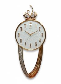 Elegant Rose Gold Wall Clock with Crystal Swan Embellishment - The clock Factory - Wall Clock 33 inch - Wall Clock,  Rose Gold Clock,  Crystal Embellished - Image 6