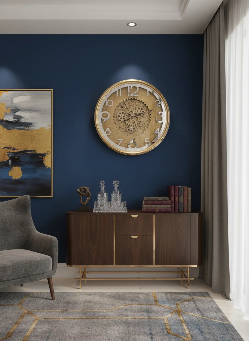 Glam Gold Gear Wall Clock - The clock Factory - Wall Clock 22 inch - Wall Clock, Gold Clock, Gear Clock - Image 4