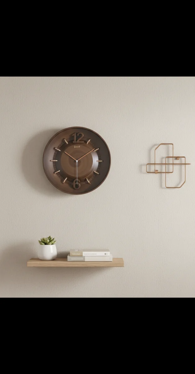 Sizzero 1806 Bronze Wall Clock - Modern Elegance