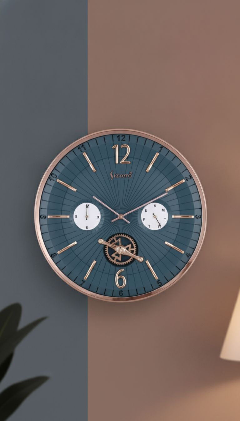 Sizzero 1617-Teal Beauty Full Wall Clock