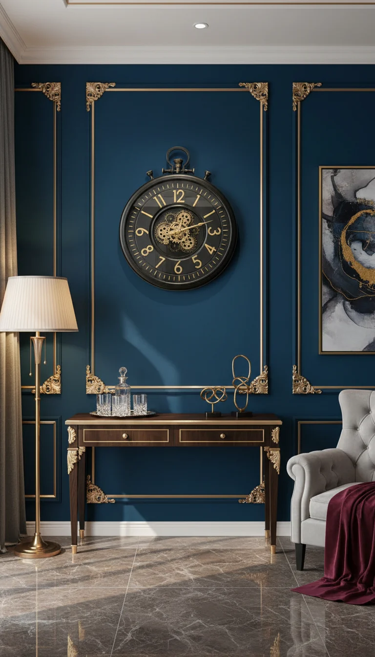 Steampunk Gear Wall Clock - Black & Gold lifestyle 2